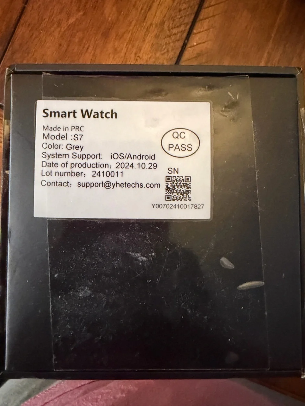 Dark Grey Smartwatch with Blood Pressure & Multi-Sport Tracking